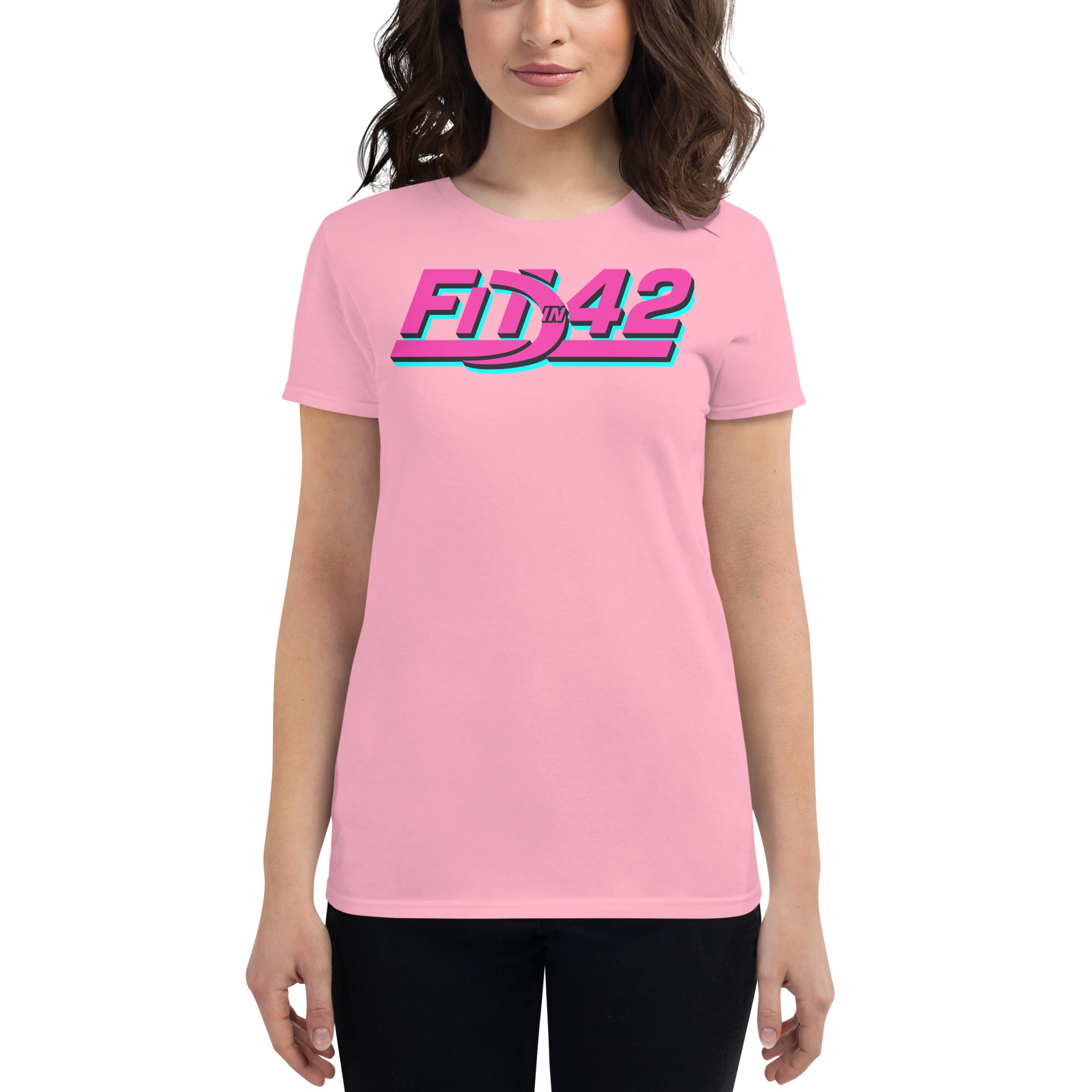 Hot Pink Women's short sleeve t-shirt