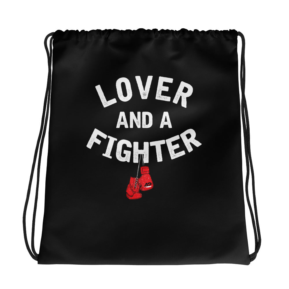Lover and Fighter  Drawstring bag