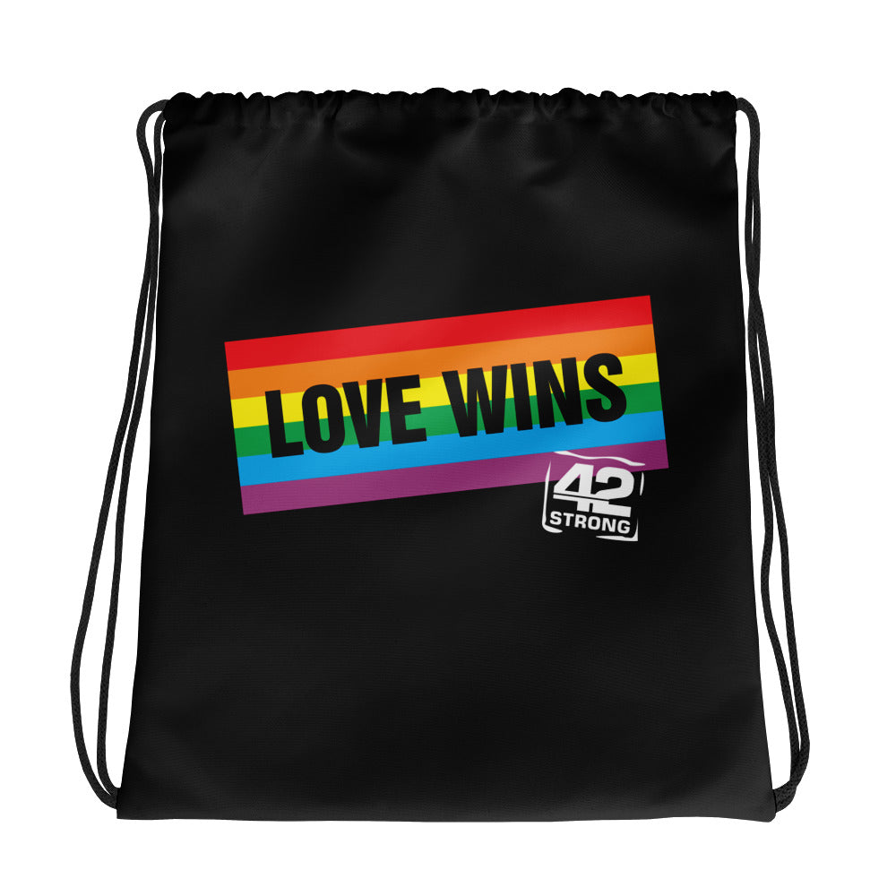 Love Wins Drawstring bag