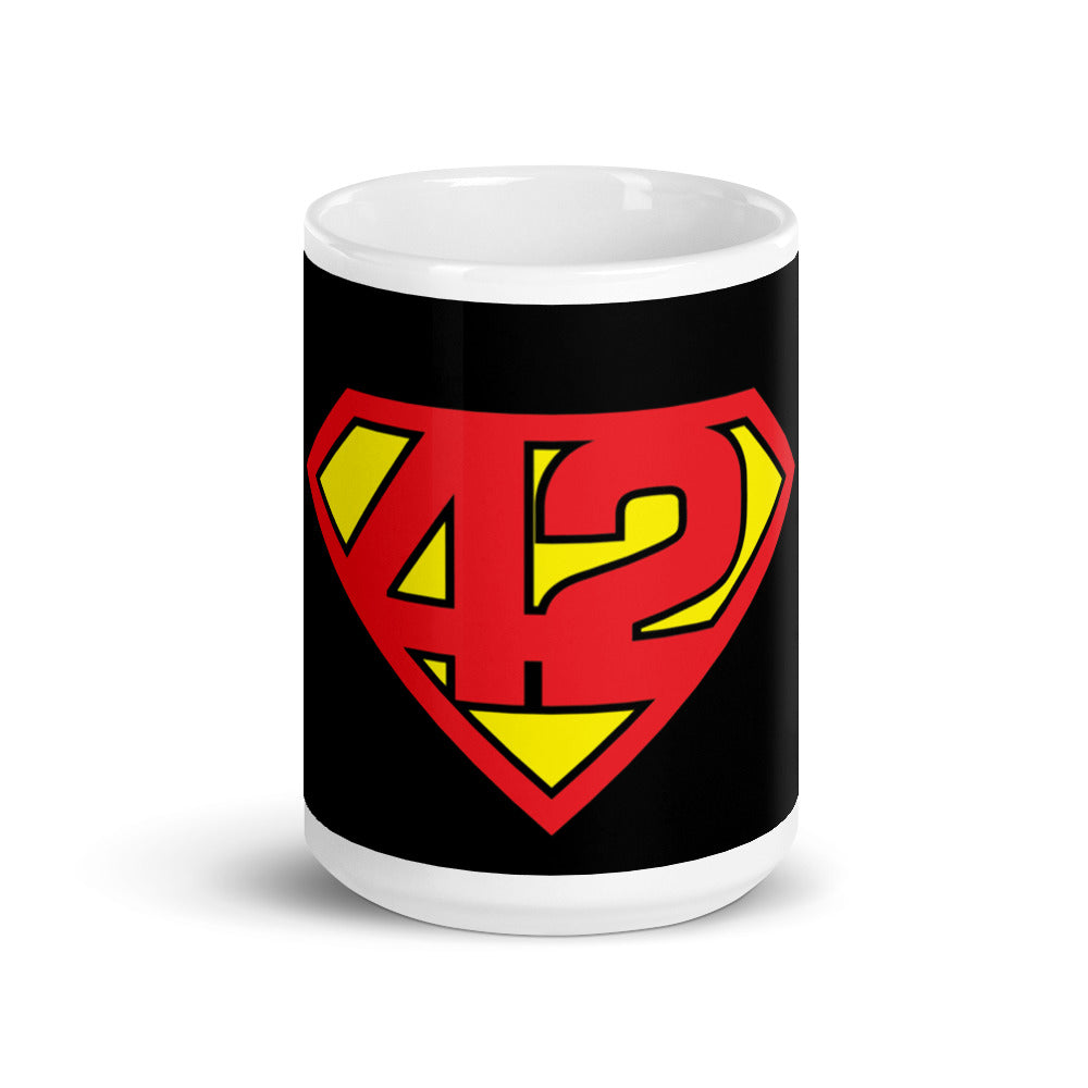 Super 42 White glossy mug
