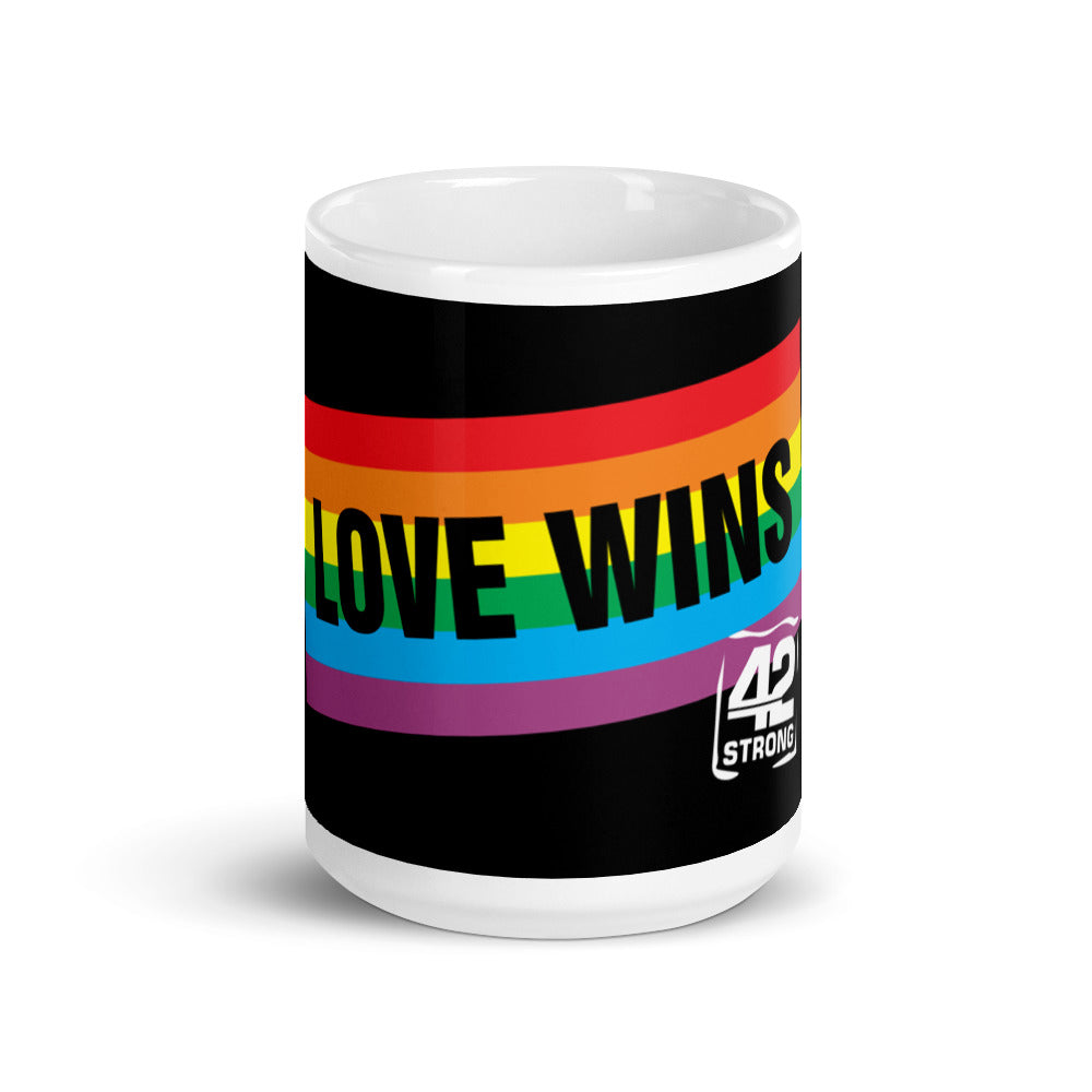 Love Wins White glossy mug