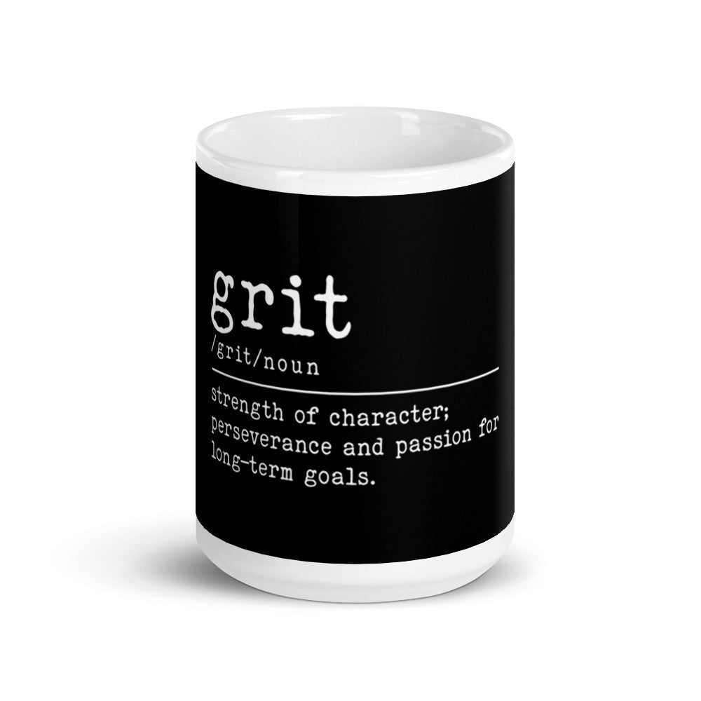 Grit White glossy mug